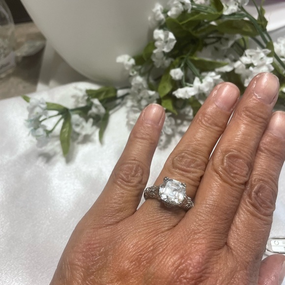 Sold Judith Ripka CZ 925 Sterling Silver Ring - Picture 7 of 7